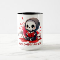 Watercolor Grim Reaper Book Lover  Mug