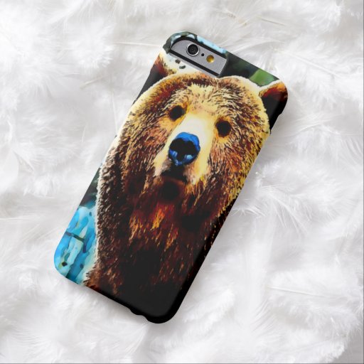 Watercolor Grizzly Bear iPhone 6 Case | Zazzle