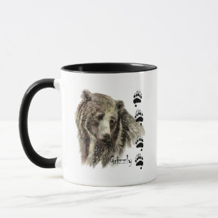Watercolor Grizzly Bear Wildlife Nature Art Mug