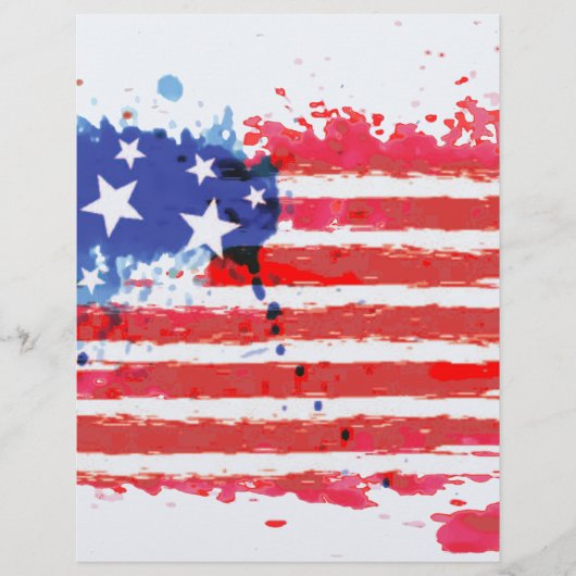 watercolor grunge American Flag (Front)