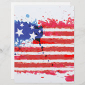 watercolor grunge American Flag (Front/Back)
