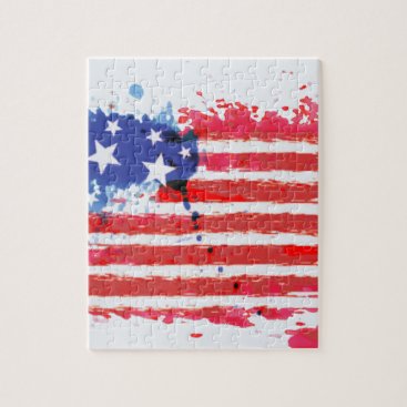 watercolor grunge American Flag Jigsaw Puzzle watercolor grunge American Flag Jigsaw Puzzle