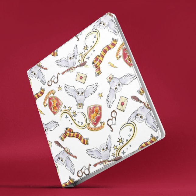 Watercolor GRYFFINDOR™ Hedwig Pattern 3 Ring Binder (Creator Uploaded)