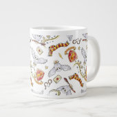 Watercolor GRYFFINDOR™ Hedwig Pattern Giant Coffee Mug (Front Right)