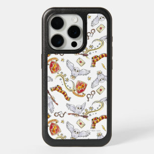 Watercolor GRYFFINDOR™ Hedwig Pattern iPhone 15 Pro Case