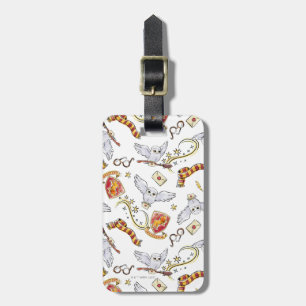 Watercolor GRYFFINDOR™ Hedwig Pattern Luggage Tag