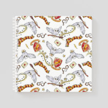 Watercolor GRYFFINDOR™ Hedwig Pattern Notebook
