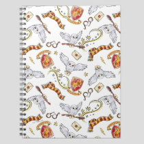 Watercolor GRYFFINDOR™ Hedwig Pattern Notebook