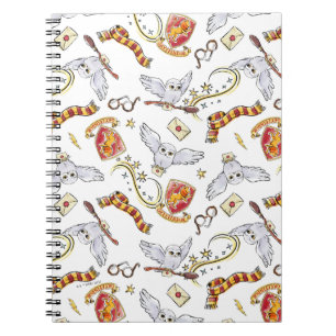 Watercolor GRYFFINDOR™ Hedwig Pattern Notebook