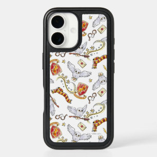 Watercolor GRYFFINDOR™ Hedwig Pattern iPhone 16 Case