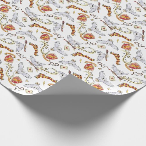 Watercolor GRYFFINDORâ Hedwig Pattern Wrapping Paper