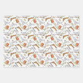 Watercolor GRYFFINDOR™ Hedwig Pattern Wrapping Paper Sheets (Front 2)