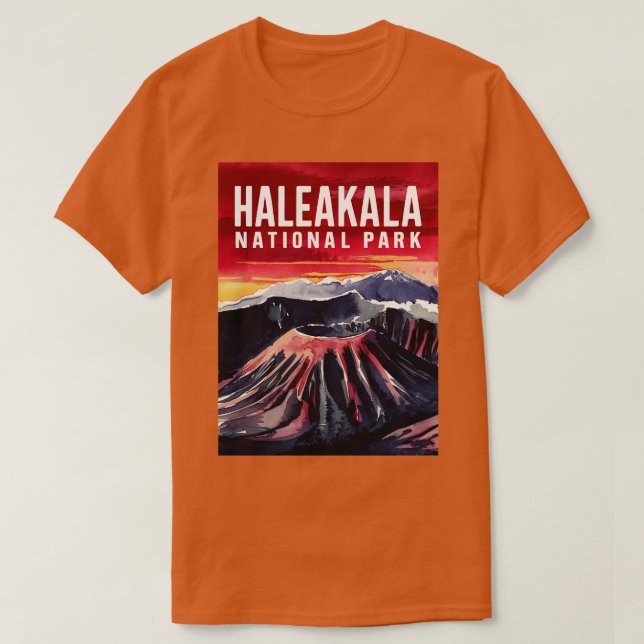 Watercolor Haleakala National Park TShirt (Design Front)