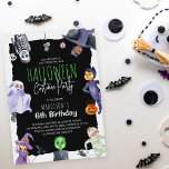 Watercolor Halloween Costume Kids Birthday Party I Invitation<br><div class="desc">Cute & Scary Birthday Invitation for kids born in October - This Halloween Costume Party design features a a trendy ripped black edge background,  with funny watercolor kid characters dressed in spooktacular fancy dress. The fun modern birthday party template is easy to customize.</div>