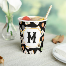 Watercolor Halloween Mahjong Tiles Monogram