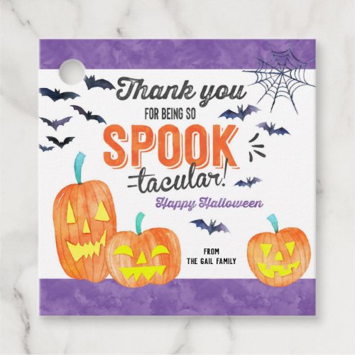 Watercolor Halloween Treat Favor Tag