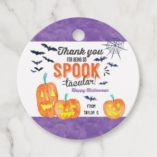 Watercolor Halloween Treat Favor Tag