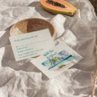 Watercolor Hand Drawn Beach Colorful Wedding