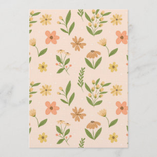 Watercolor Hand-Drawn Colorful Botanical Seamless Invitation