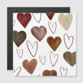 Watercolor Hand Drawn Out lines Heart Sketch (Front/Back)