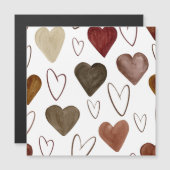 Watercolor Hand Drawn Out lines Heart Sketch (Front/Back)