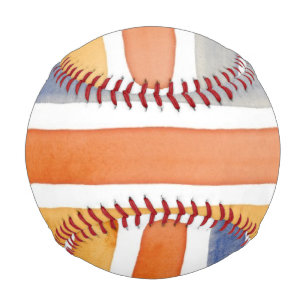 Watercolor hand painted brush strokes, banners. baseball