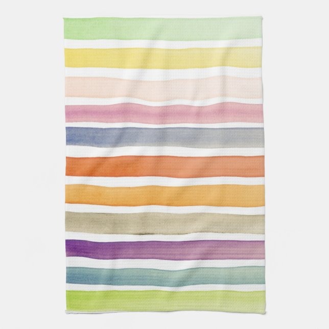 Watercolor hand painted brush strokes, banners. kitchen towel (Vertical)