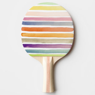 Watercolor hand painted brush strokes, banners. Ping-Pong paddle