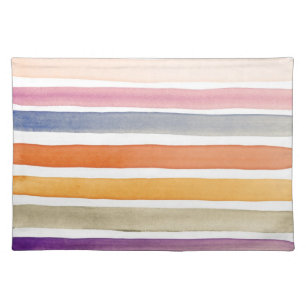 Watercolor hand painted brush strokes, banners. placemat