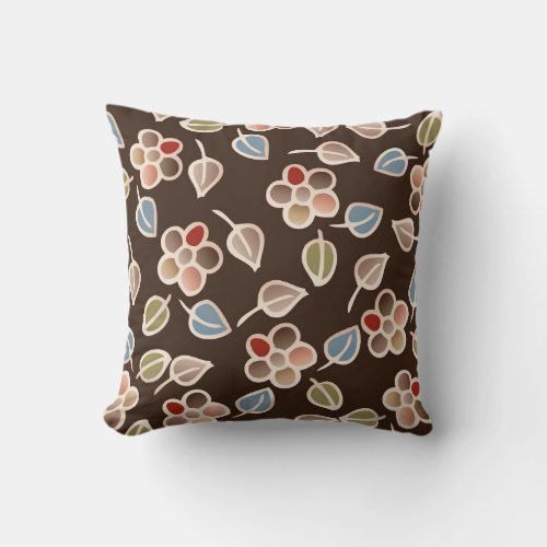 watercolor hand painted flower pillow