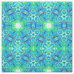 Watercolor Handpainted Monogram Green Abstract Fabric