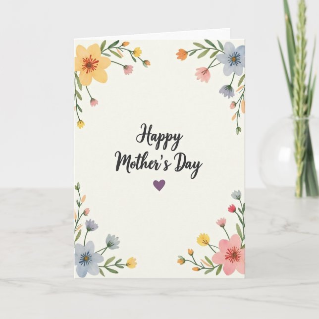 Watercolor Happy Day Card (Front)