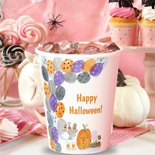 Watercolor Happy Halloween Costume Party Paper Cups