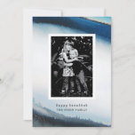 Watercolor Happy Hanukkah Card<br><div class="desc">A gorgeous way to send Hanukkah greetings this holiday season. This blue and white Hanukkah photo card will charm your family and friends. Look for coordinating products from Parcel Studios.</div>