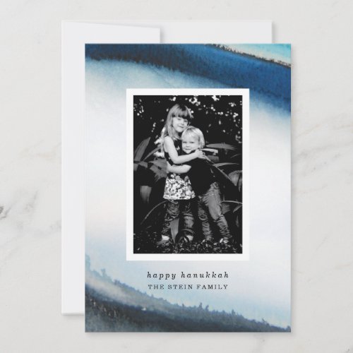 Watercolor Happy Hanukkah Card