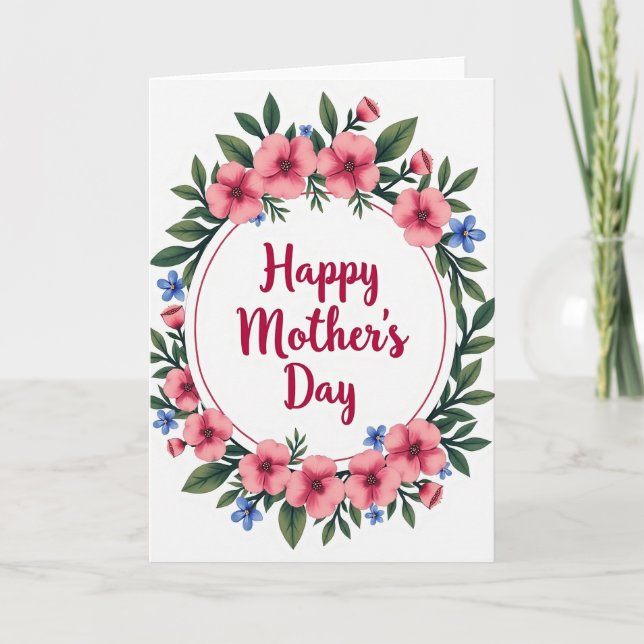 Watercolor Happy Mothers Day Card (Front)