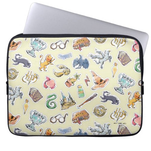 Watercolor Harry Potter Icons Laptop Sleeve