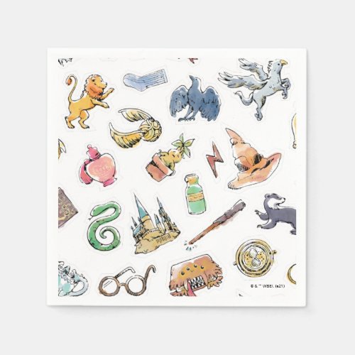 Watercolor Harry Potter Icons Napkins