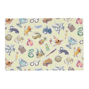 Watercolor Harry Potter Icons Placemat