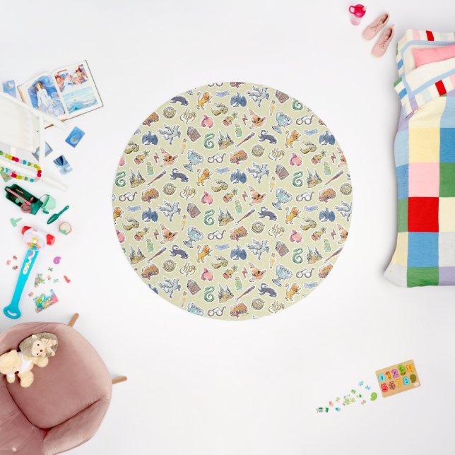 Watercolor Harry Potter Icons Rug (Insitu (Babyroom))