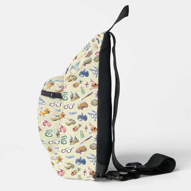 Harry Potter Magical Icons Pattern Sling Backpack 525127879389424.jpeg main image 4