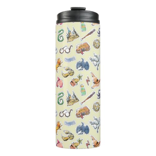 Watercolor Harry Potter Icons Thermal Tumbler