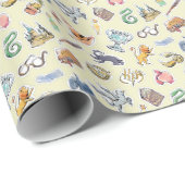 Watercolor Harry Potter Icons Wrapping Paper (Roll Corner)