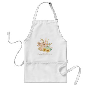 Watercolor Harvest Customizable Thanksgiving  Adult Apron