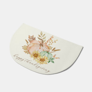 Watercolor Harvest Customizable Thanksgiving Doormat