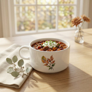 Watercolor Harvest Leaf Chili Bowl