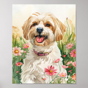 Watercolor Havanese Portrait Wall Art Print