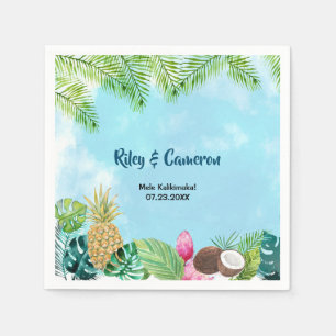 Watercolor Hawaiian Luau Party Napkins