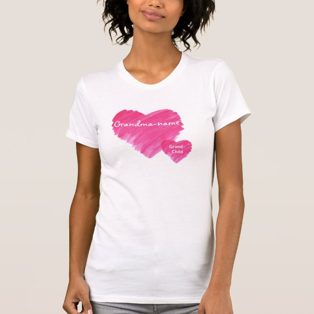 Watercolor Heart - Customizable T-Shirt (Front)