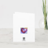 Watercolor Heart Greeting Card (Back)
